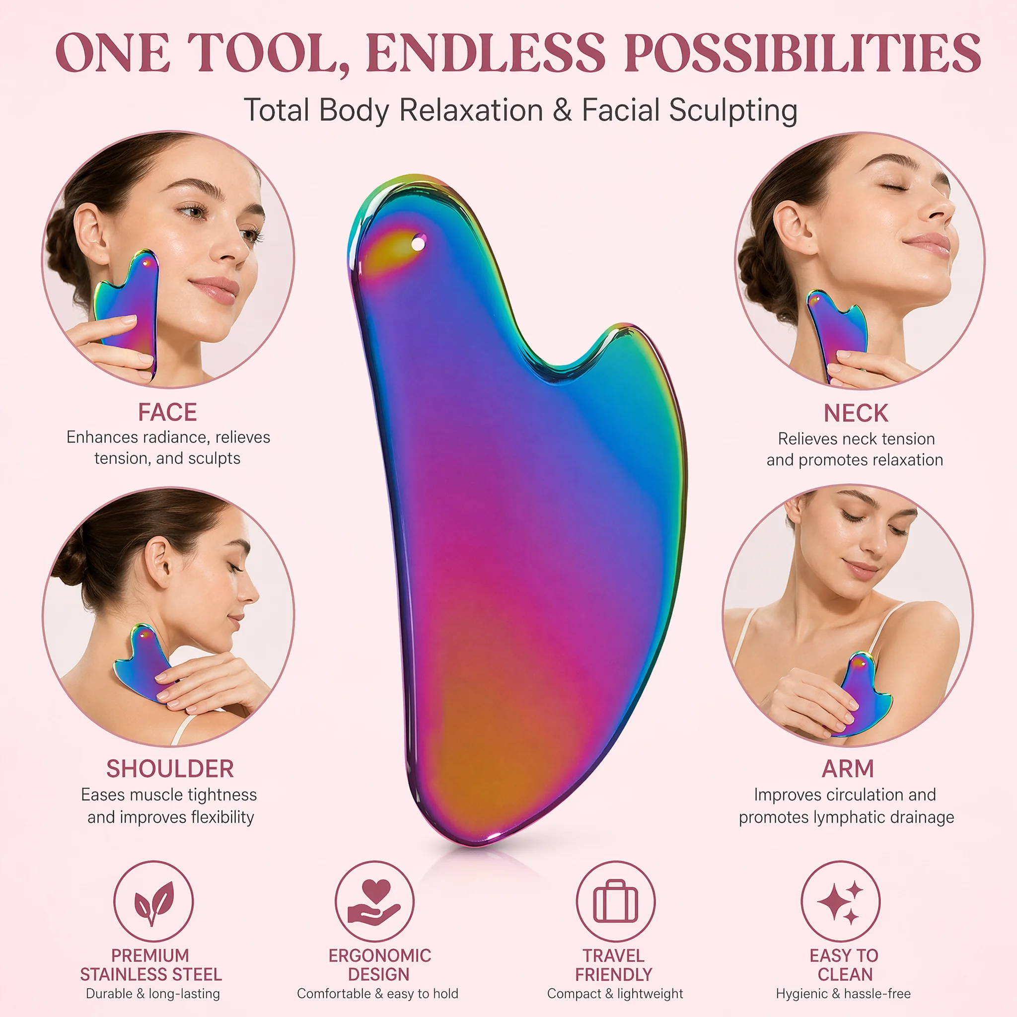 1 Buah Papan Gua Sha Baja Taha - Relax - Spa & Wellness ulasan dan harga